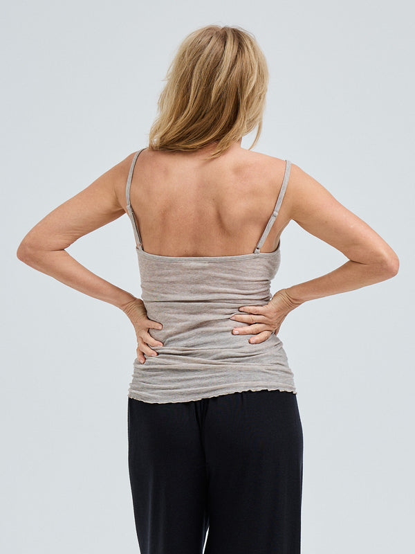 Seamless Basic Cotton Spaghetti | Bomuld Stroptop Desert Melange