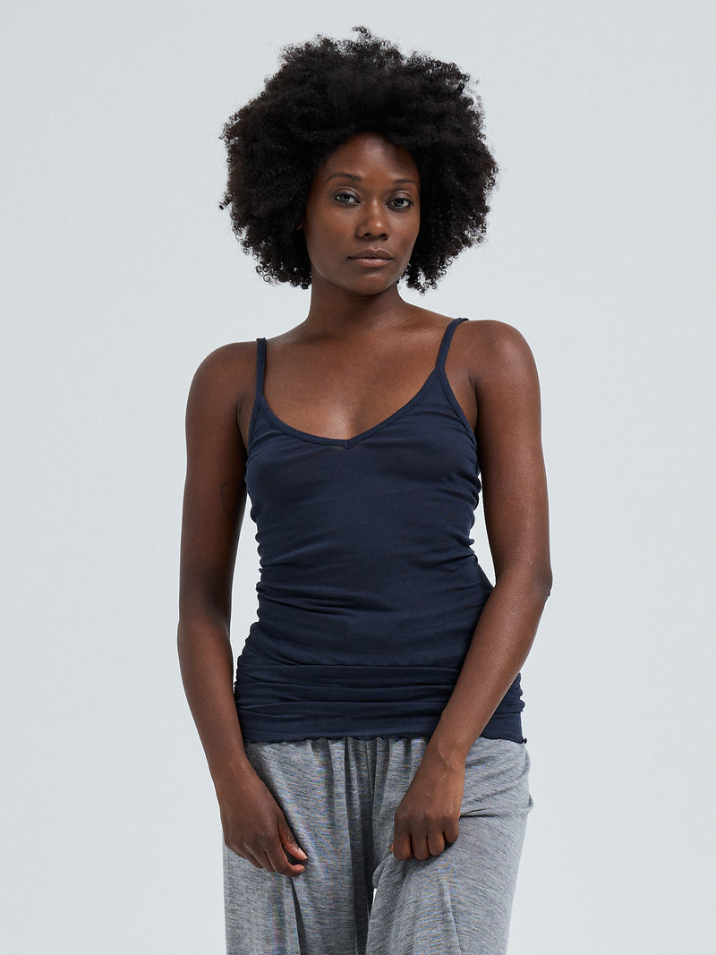 Seamless Basic Cotton Spaghetti | Bomuld Stroptop Midnight
