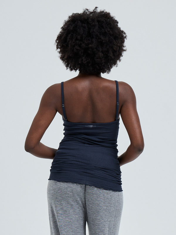 Seamless Basic Cotton Spaghetti | Bomuld Stroptop Midnight