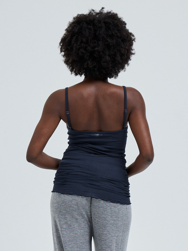 Seamless Basic Cotton Spaghetti | Bomuld Stroptop Midnight