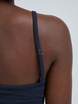 Seamless Basic Cotton Spaghetti | Bomuld Stroptop Midnight