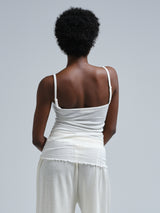 Seamless Basic Cotton Spaghetti | Bomuld Stroptop Off-white