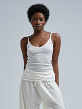 Seamless Basic Cotton Spaghetti | Bomuld Stroptop Off-white