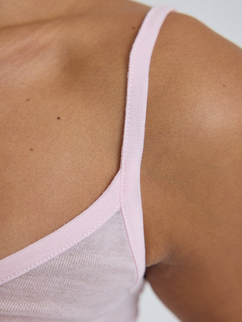 Seamless Basic Cotton Spaghetti | Bomuld Stroptop Pale Rose