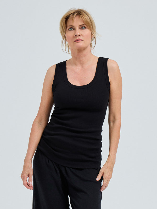 Seamless Basic Crush | Økologisk bomuld Tanktop Sort