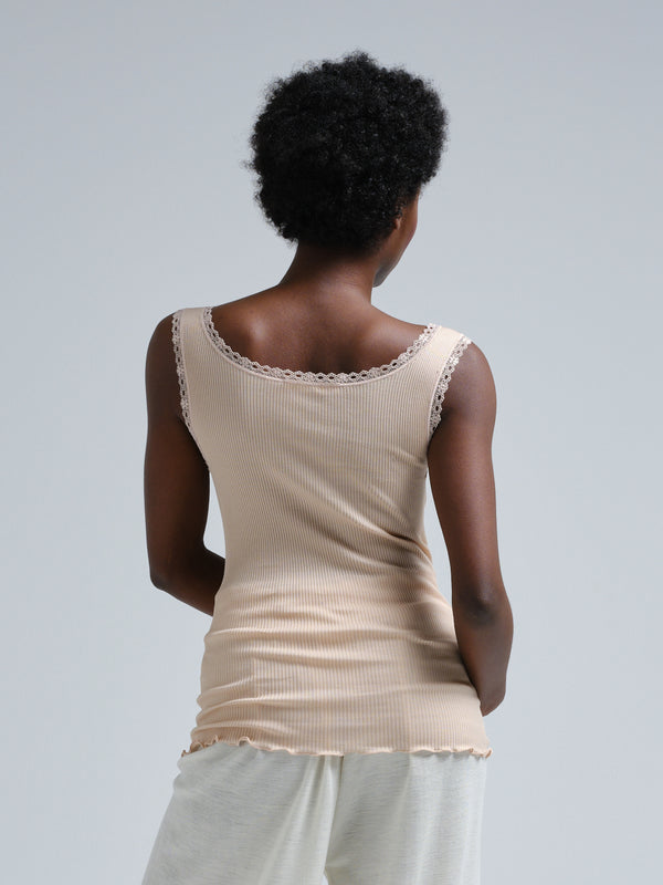 Seamless Basic Donna | Egyptisk bomuld Tanktop Rosa Beige