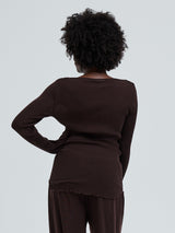 Seamless Basic Elegante | Merinould L/S T-Shirt Dark Brown