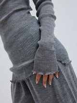 Seamless Basic Elegante | Merinould L/S T-Shirt Gråmelange