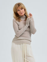 Seamless Basic Fiori | Merinould L/S T-Shirt Beige