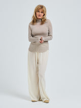 Seamless Basic Fiori | Merinould L/S T-Shirt Beige