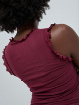 Seamless Basic Flounce | Bomuld Tanktop Burgundy