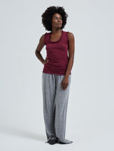 Seamless Basic Flounce | Bomuld Tanktop Burgundy