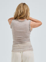 Seamless Basic Flounce | Bomuld Tanktop Desert Melange