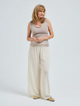 Seamless Basic Flounce | Bomuld Tanktop Desert Melange