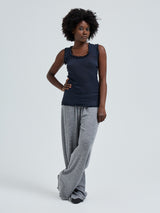 Seamless Basic Flounce | Bomuld Tanktop Midnight