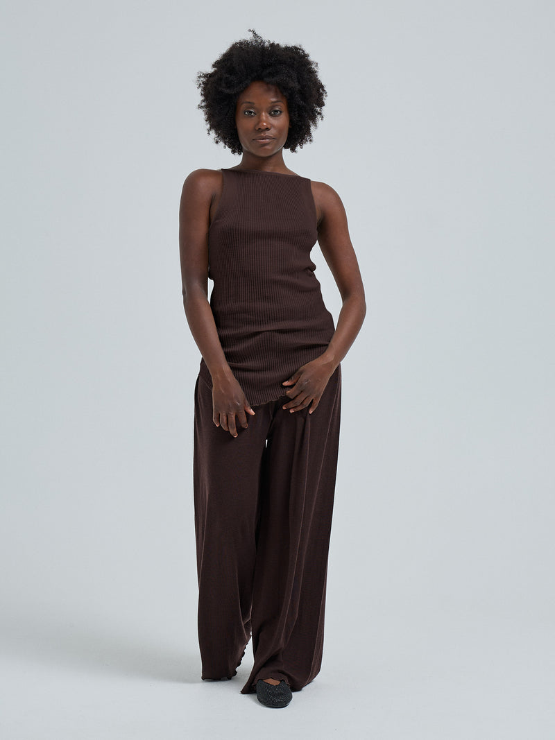 Seamless Basic Fresco | Merinould Stroptop Dark Brown