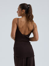 Seamless Basic Fresco | Merinould Stroptop Dark Brown