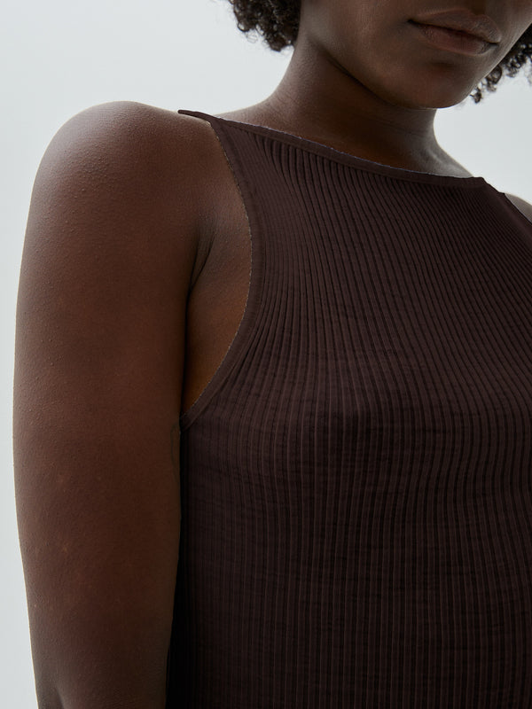 Seamless Basic Fresco | Merinould Stroptop Dark Brown