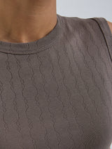 Seamless Basic Jacquard Crush | Bomuld Tanktop Fungi