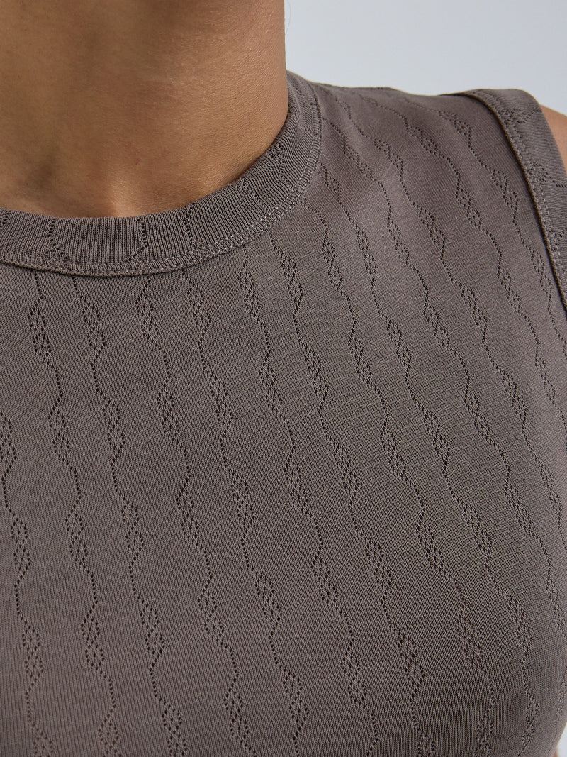 Seamless Basic Jacquard Crush | Bomuld Tanktop Fungi