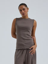 Seamless Basic Jacquard Crush | Bomuld Tanktop Fungi