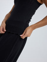 Seamless Basic Jacquard Crush | Bomuld Tanktop Sort