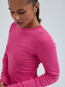 Jacquard Fiore | Bomuld - Berry Pink
