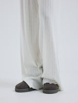 Seamless Basic Jacquard Pants | Bomuld Bukser Off-white