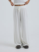 Seamless Basic Jacquard Pants | Bomuld Bukser Off-white