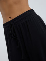 Seamless Basic Jacquard Pants | Bomuld Bukser Sort