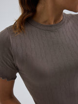 Seamless Basic Jacquard Short Sleeve | Bomuld T-shirt Fungi