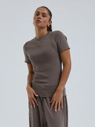 Jacquard Short Sleeve | Bomuld - Fungi