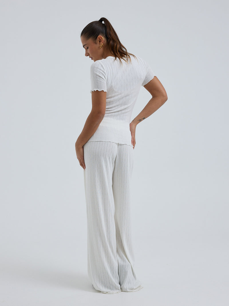 Seamless Basic Jacquard Short Sleeve | Bomuld T-shirt Off-white