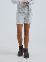 Seamless Basic Jacquard Shorts | Bomuld Shorts Lt grey melange