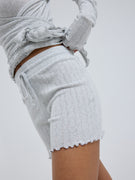 Jacquard Shorts | Bomuld - Lt grey melange