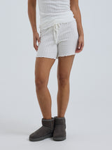 Seamless Basic Jacquard Shorts | Bomuld Shorts Off-white