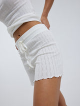 Seamless Basic Jacquard Shorts | Bomuld Shorts Off-white