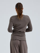 Seamless Basic Jacquard Wrap | Bomuld Cardigan Fungi