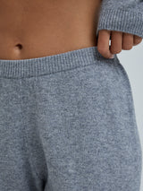 Seamless Basic Knitted leggings | Uld Cashmere T-shirt Ash Melange