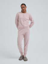 Seamless Basic Knitted leggings | Uld Cashmere T-shirt Powder Pink