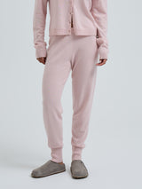 Seamless Basic Knitted leggings | Uld Cashmere T-shirt Powder Pink