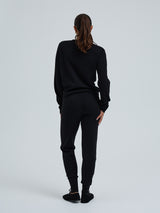 Seamless Basic Knitted leggings | Uld Cashmere T-shirt Sort