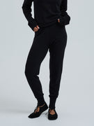 Knitted leggings | Uld Cashmere - Sort