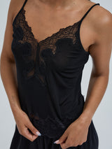 Seamless Basic Lace Silk Cami | Mulberry silke Cami top Sort
