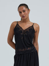 Seamless Basic Lace Silk Cami | Mulberry silke Cami top Sort
