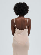 Seamless Basic Lace Silk Slip | Mulberry silke Underkjole Rosie Beige w. Rosie Beige