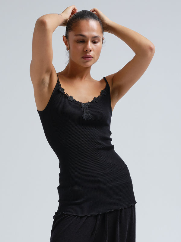 Seamless Basic Lara | Uld Silke Cami top Sort