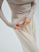 Seamless Basic Nouveau | Bomuld Rullekravebluse Desert Melange