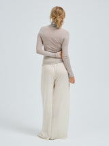 Seamless Basic Nouveau | Bomuld Rullekravebluse Desert Melange