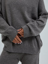 Seamless Basic Roll Neck Jumper | Uld Cashmere Rullekravebluse Heather Mushroom